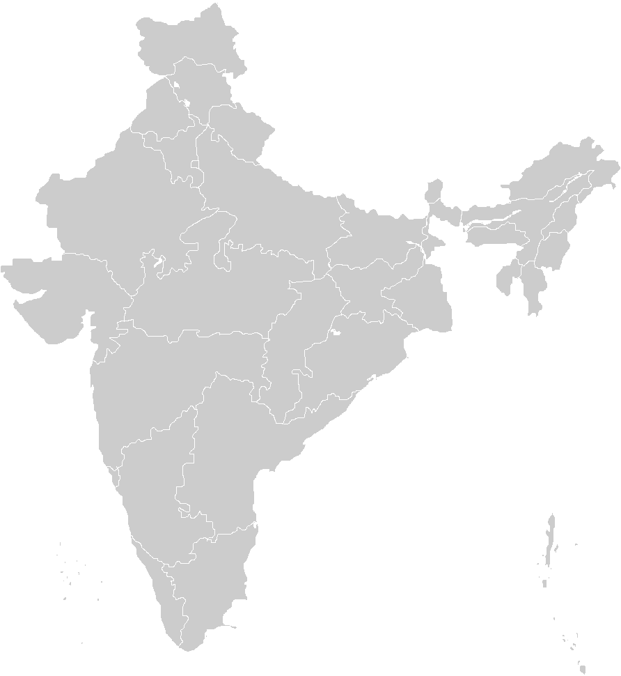 Map of India showing KAVIRA's state-level B2B pharmaceutical coordination network